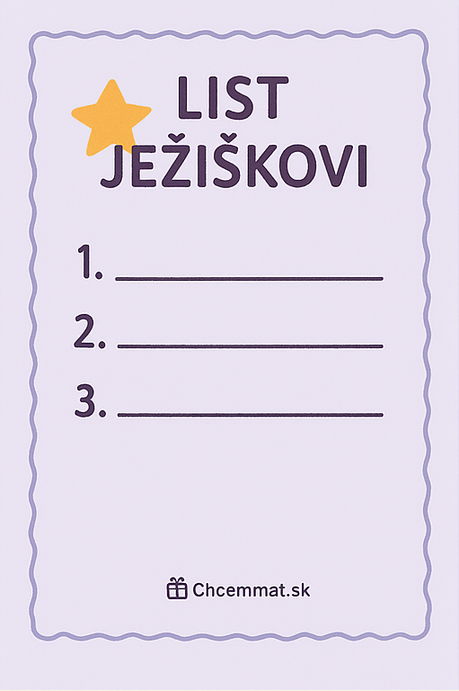 List Jeziskovi sablona 3
